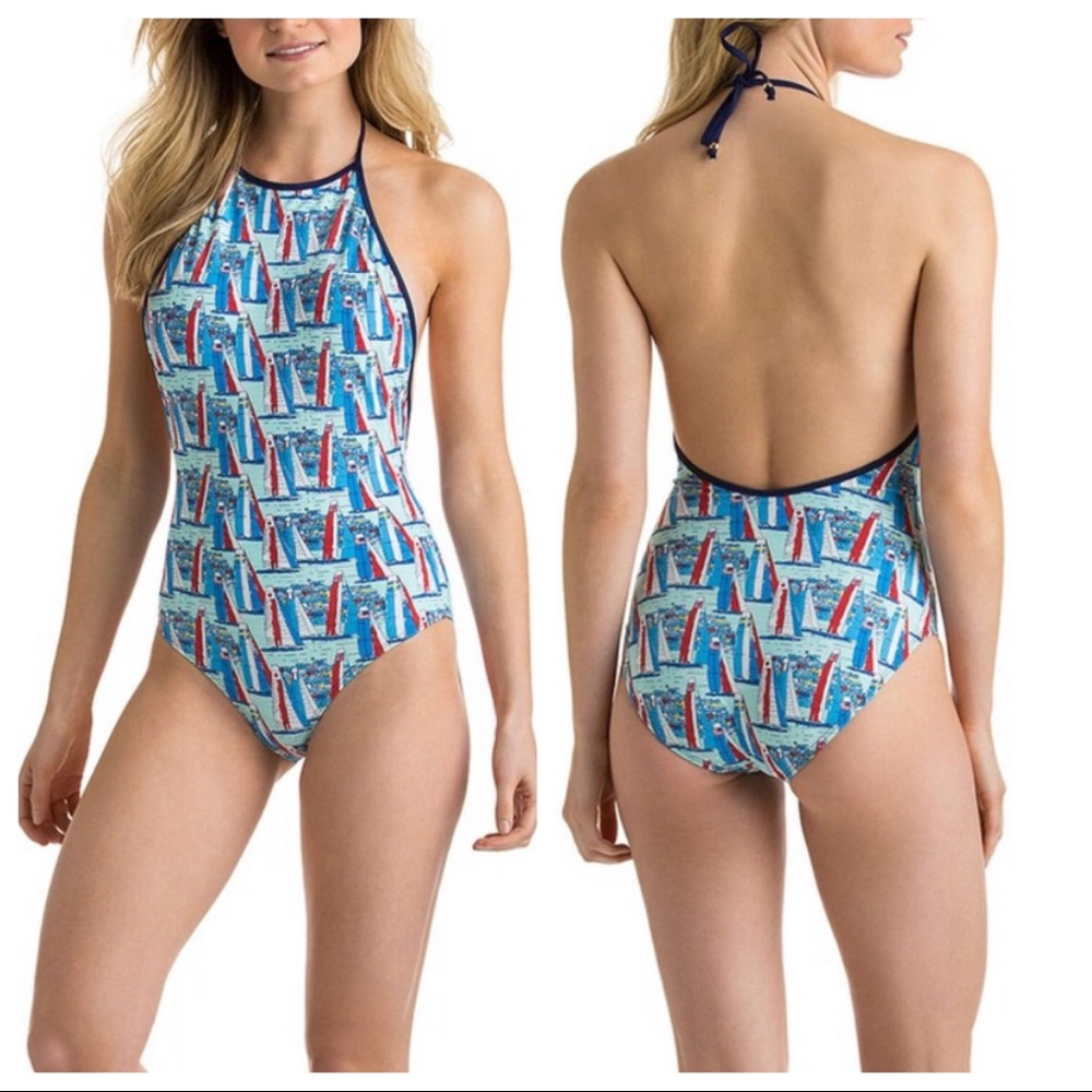 Vineyard Vines America's Cup Yacht Swimsuit Sz XXS